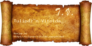 Tulipán Vitolda névjegykártya